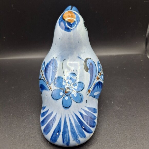 Ken Edwards Ceramic Toucan Figurine Hand-Painted Blue & White Floral Design - Picture 4 of 8